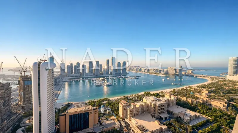 Full Sea and Palm View | High Floor | Rare 4 Bed